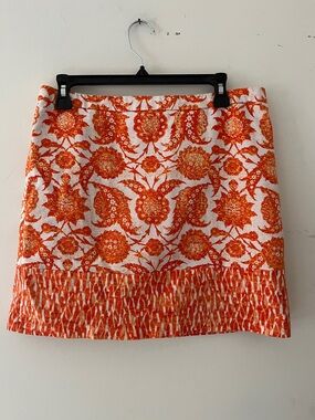 Michael Kors Clementine paisley printed A-line mini skirt size 10 summer prep